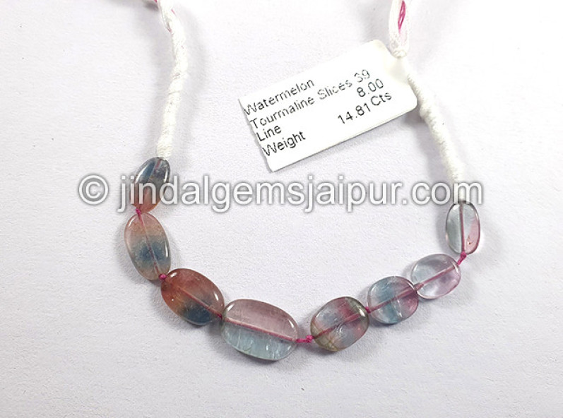 Watermelon Tourmaline Smooth Slices