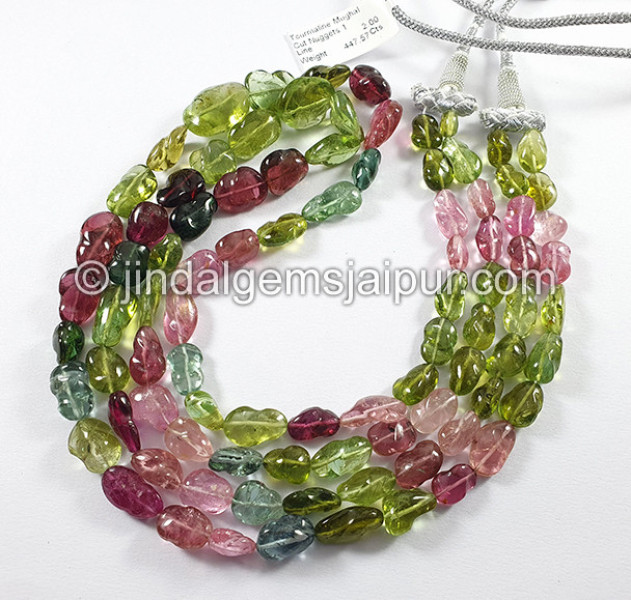 Tourmaline Mughal Cut Nuggets Shape Beads