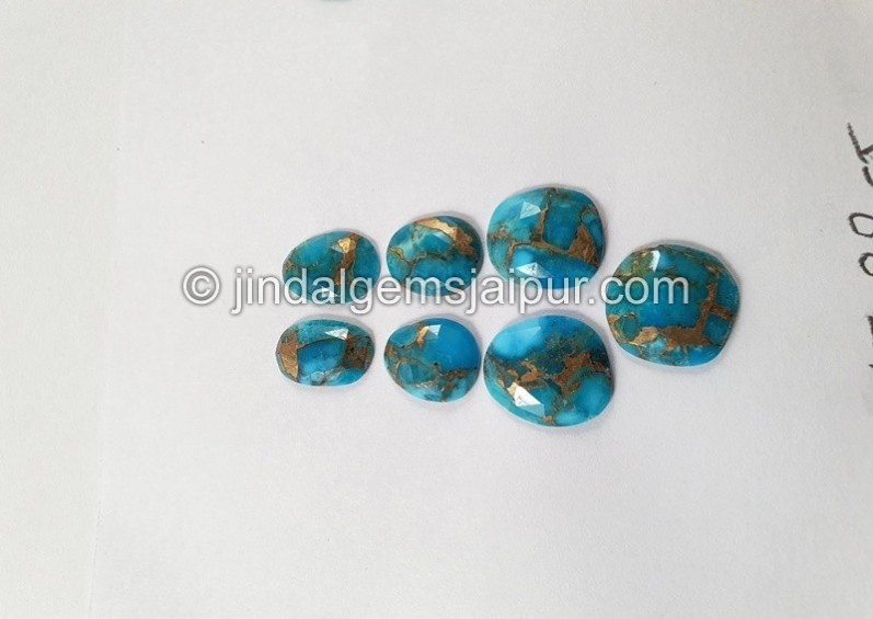 Copper Mohave Turquoise Rose Cut Slices