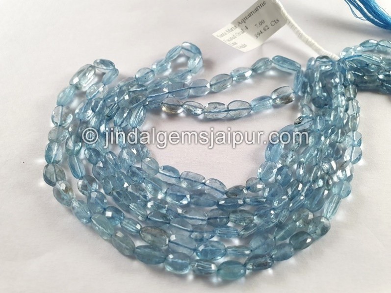 Santa Maria Aquamarine Faceted Oval Beads