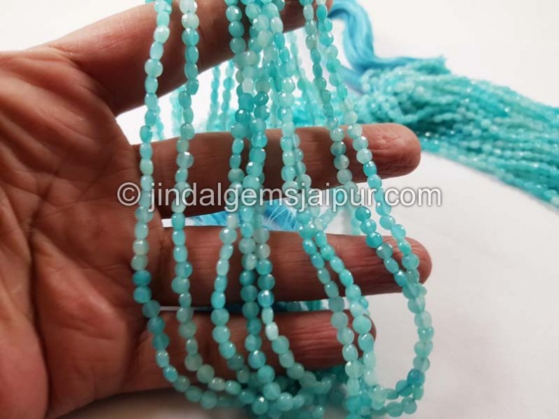Amazonite Shaded Micro Cut Coin Beads