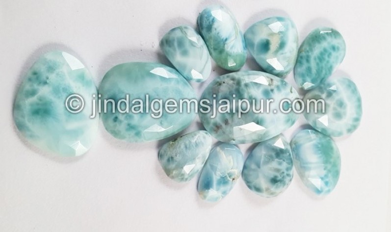 Larimar Rose Cut Slices