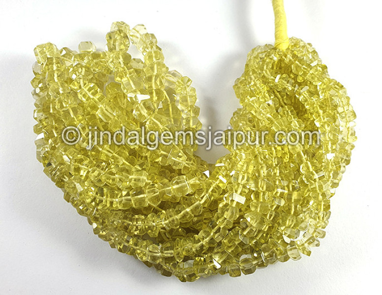 Lemon Quartz Irregular Roundelle Shape Beads