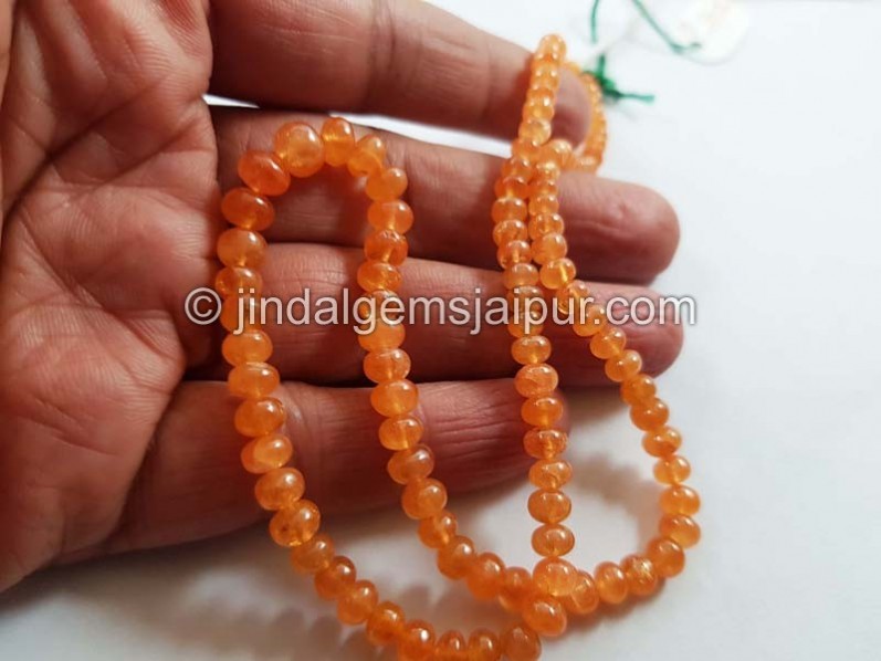 Mandarin Garnet Smooth Roundelle Beads