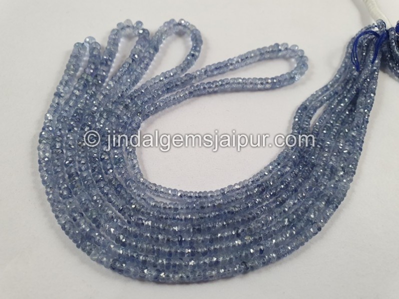 Blue Sapphire Faceted Roundelle Beads