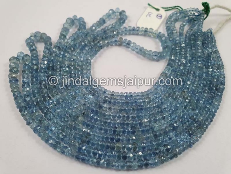 Santa Maria Aquamarine Faceted Roundelle Beads