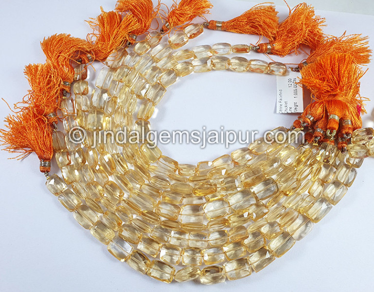 Citrine Faceted Chicklet Shape Beads