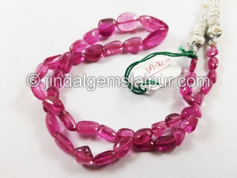 Rubellite Smooth Nugget Beads