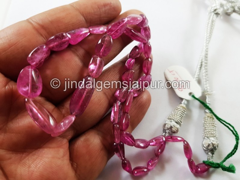 Rubellite Smooth Nugget Beads