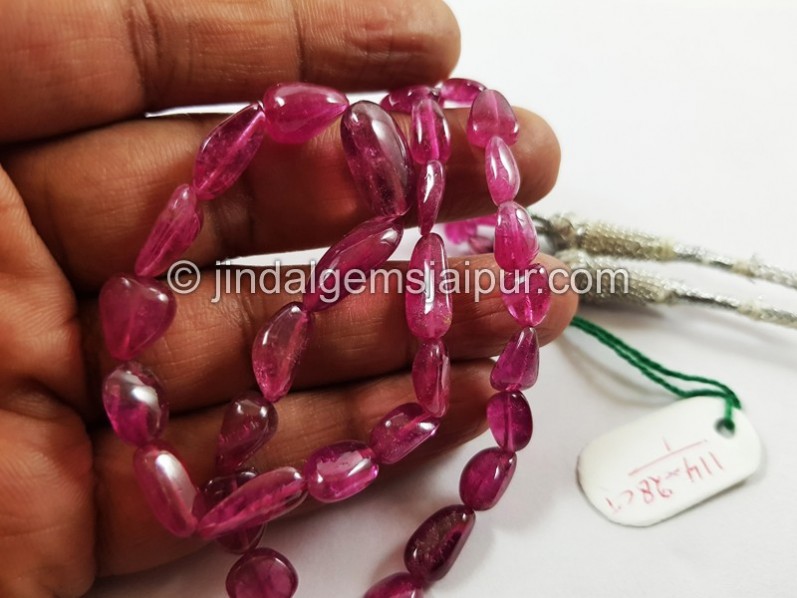 Rubellite Smooth Nugget Beads