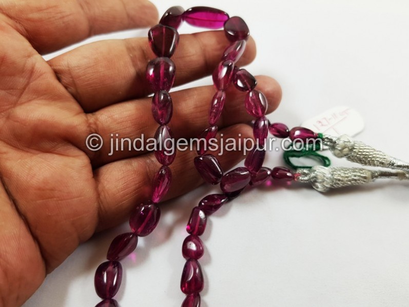 Rubellite Smooth Nugget Beads