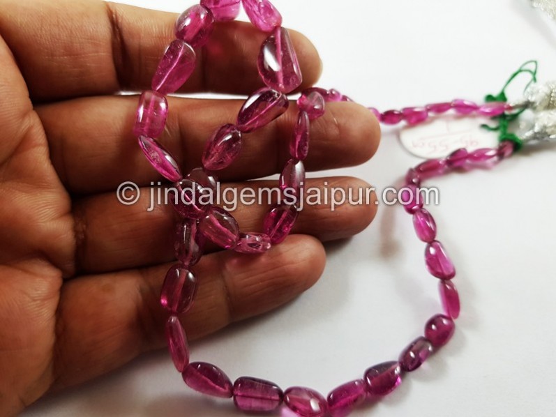 Rubellite Smooth Nugget Beads