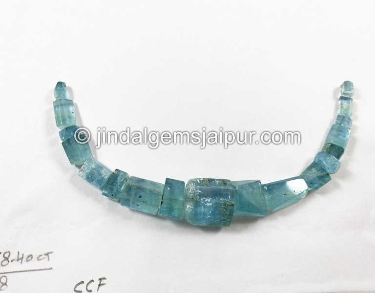 Aquamarine Step Cut Tube