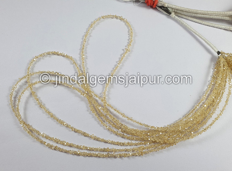 Light Champagne Double Terminated Diamond Quartz Beads