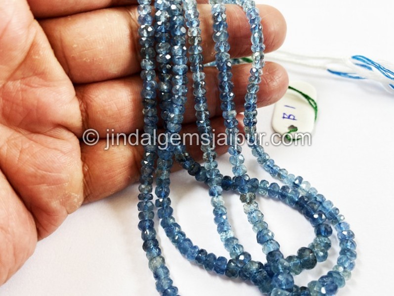 Santa Maria Milky Aquamarine Faceted Roundelle Beads