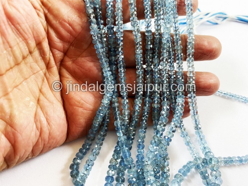 Santa Maria Aquamarine Faceted Roundelle Beads