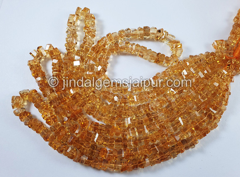 Citrine Faceted Irregular Roundelle Shape Beads