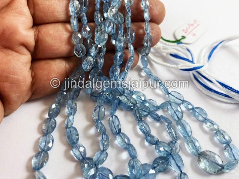 Santa Maria Aquamarine Faceted Oval Beads