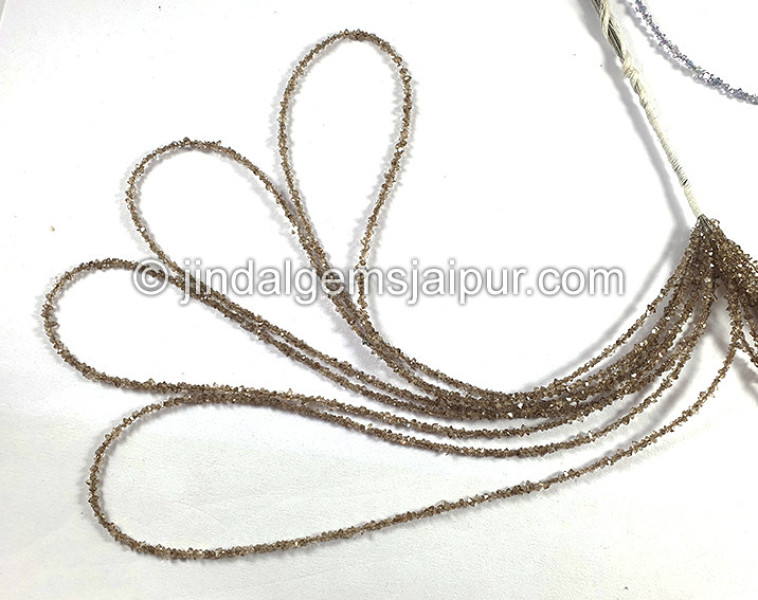 Brown Double Terminated Diamond Quartz Beads