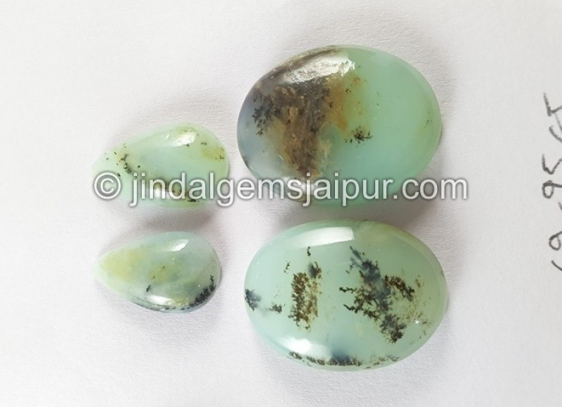 Peru Blue Opal Smooth Cabochons -- CTBLOP18