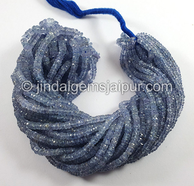 Blue Sapphire Faceted Tyre Shape Beads