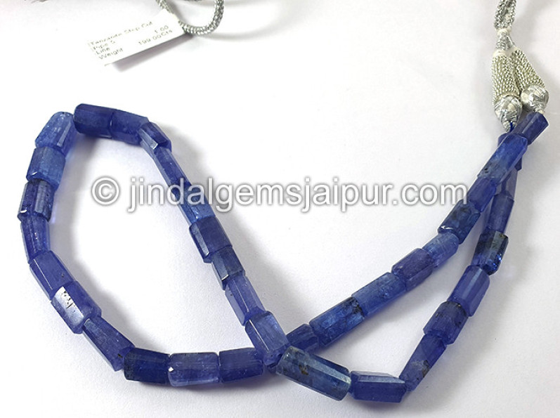 Tanzanite Step Cut Pipe Shape Beads