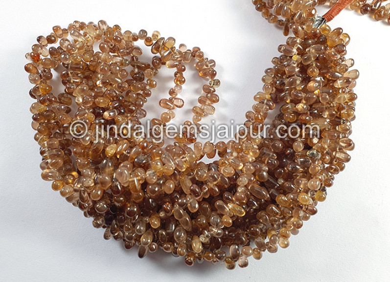Champagne Zircon Smooth Drops Shape Beads