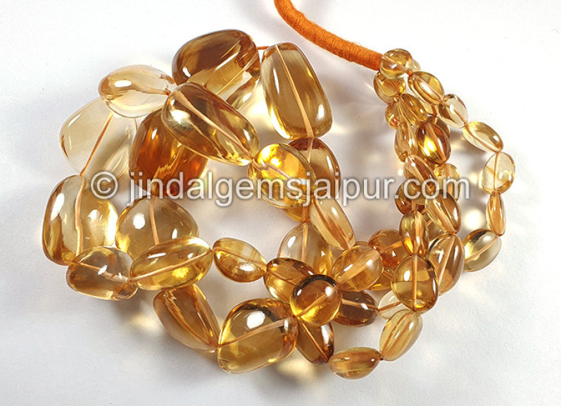 Citrine Smooth Nugget Shape Beads