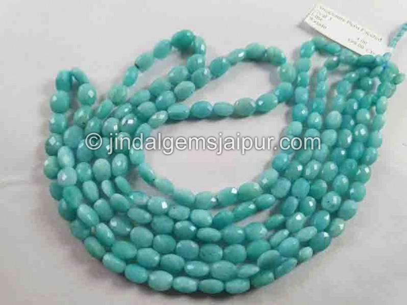 Peruvian Amazonite Faceted Oval Beads