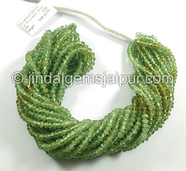 Demantoid Garnet Faceted Roundelle Shape Small Beads