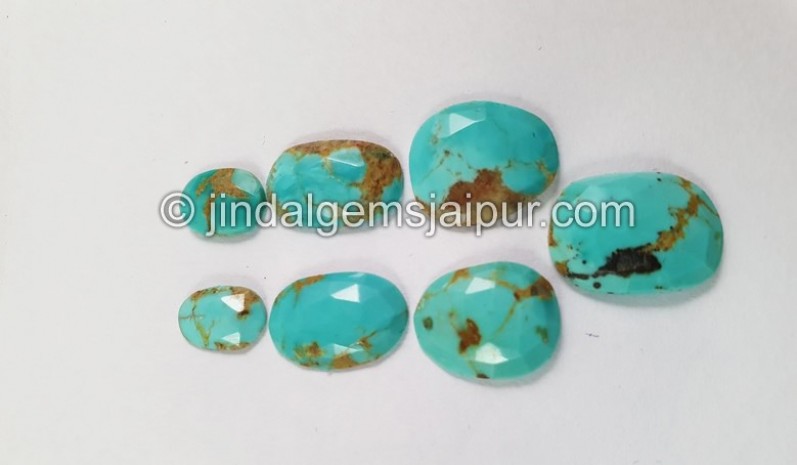 Golden Spiderweb Turquoise Rose Cut Slices