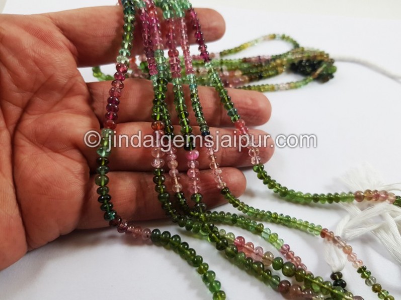 Tourmaline Smooth Roundelle Beads