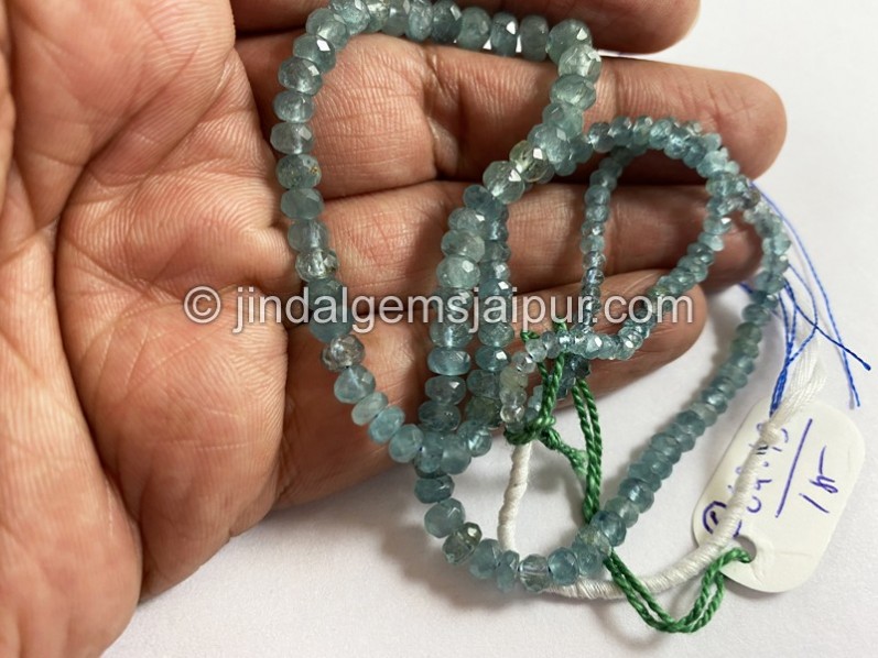 Paraiba Blue Tourmaline Faceted Roundelle Beads