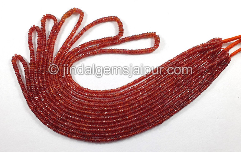 Red Sapphire Faceted Tyre Shape Beads