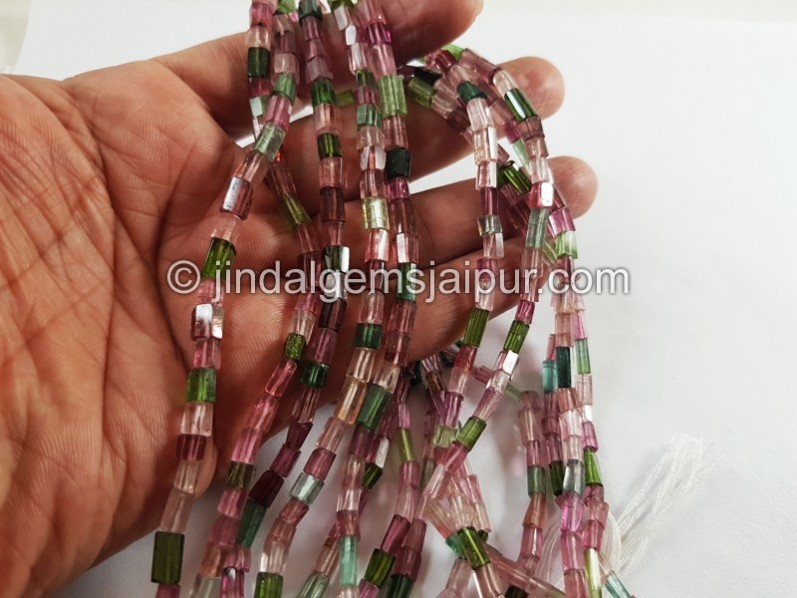 Tourmaline Step Cut Pipe Beads