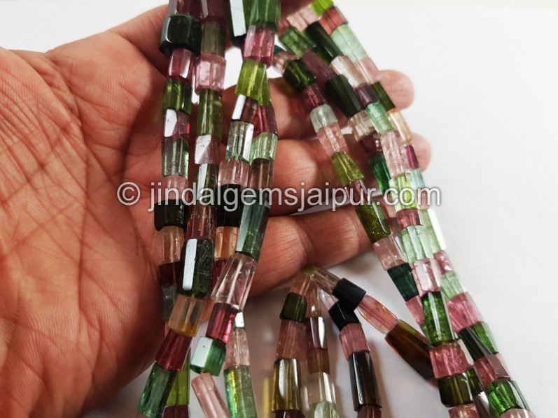 Tourmaline Far Step Cut Pipe Beads
