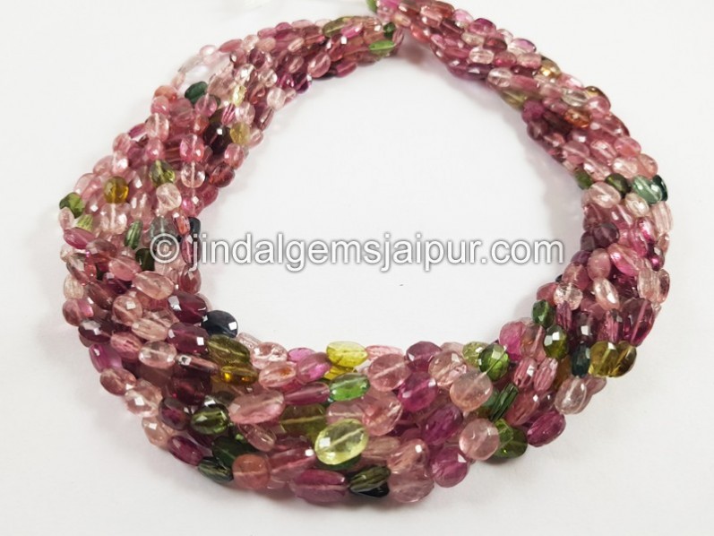 Tourmaline Faceted Oval Beads