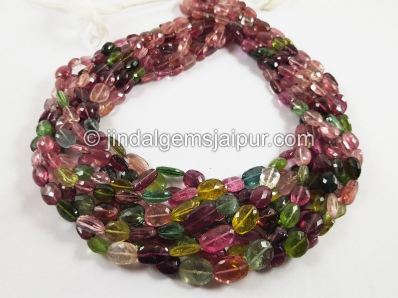 Tourmaline Far Faceted Oval Beads