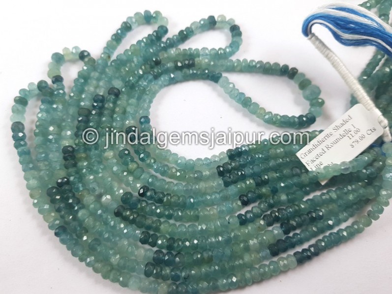 Grandidierite Faceted Roundelle Beads