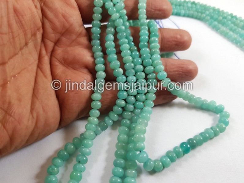 Amazonite Smooth Roundelle Beads