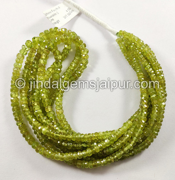 Sphene Faceted Roundelle Shape Beads