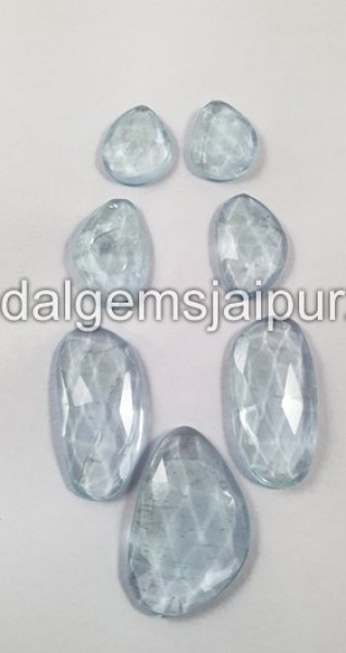 Aquamarine Rose Cut Slices
