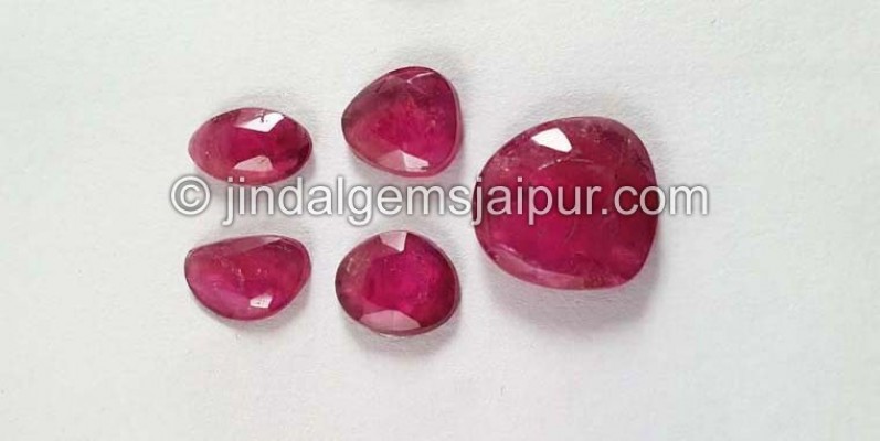 Rubelite Rose Cut Slices