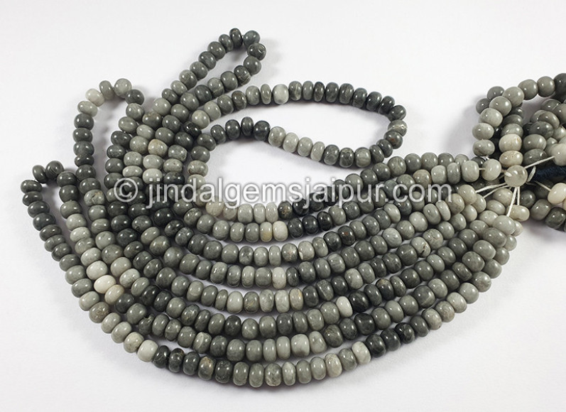 Grey Chrysoberyl Smooth Roundelle Shape Beads