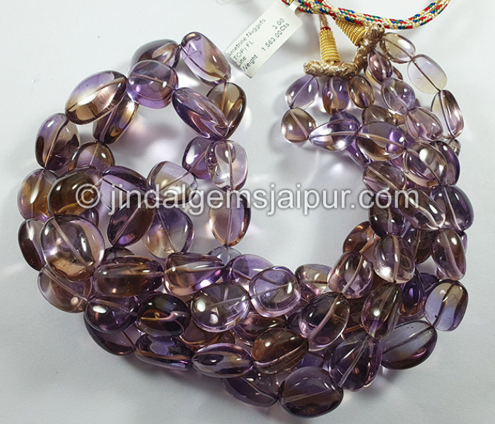 Ametrine Smooth Nuggets Shape Beads
