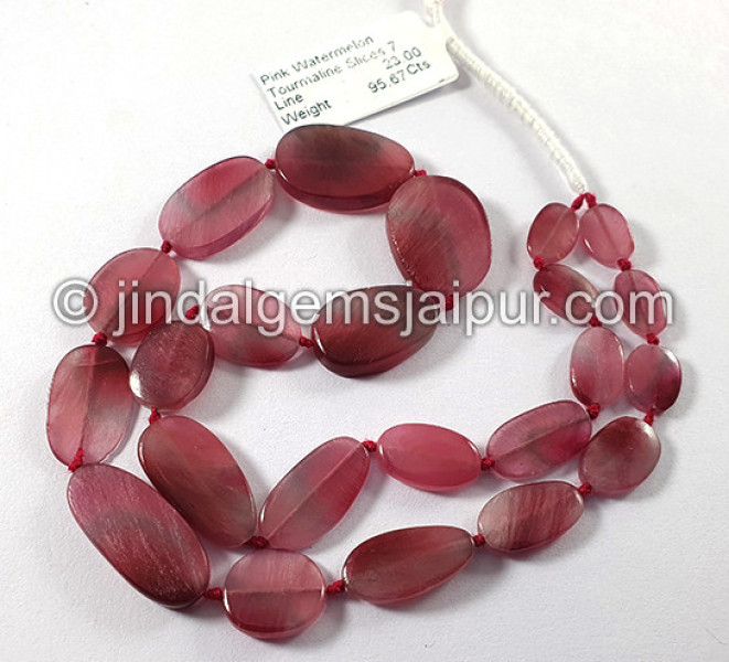 Pink Watermelon Tourmaline Smooth Slices