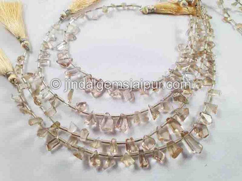 Champagne Citrine Cut Stone Fancy Beads