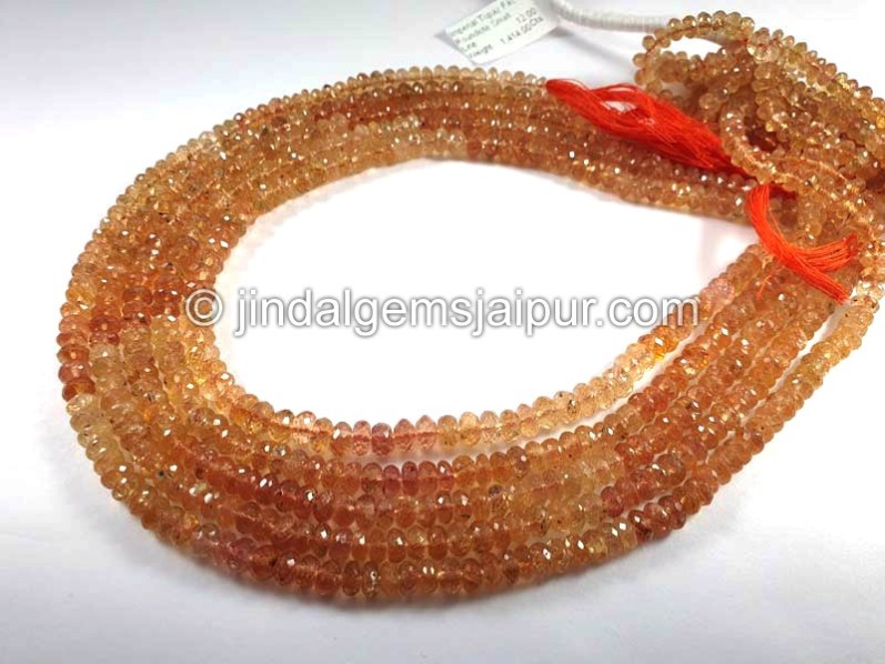 Imperial Topaz Faceted Roundelle Shape Small Beads