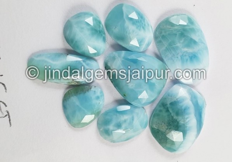 Larimar Rose Cut Slices