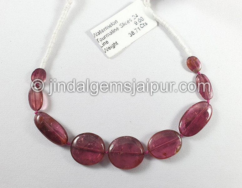 Watermelon Tourmaline Smooth Slices